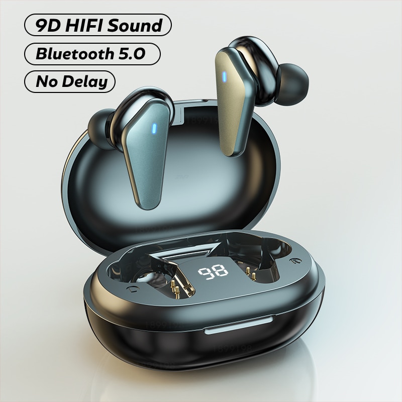 TWS sans fil Bluetooth écouteur étanche sport casque 9D Hifi stéréo Mini écouteurs antibruit casques avec Microphone